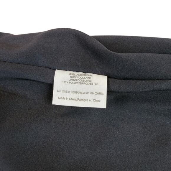 TORY BURCH Wayde Wool Crepe Dress Size 8 Midnight Blue - Picture 6 of 6